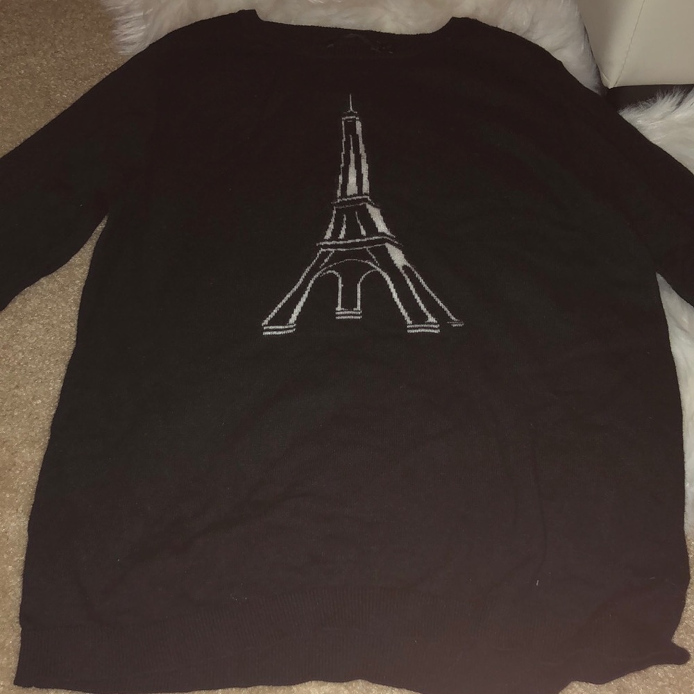 The Limited Black Eiffel Tower Sweater